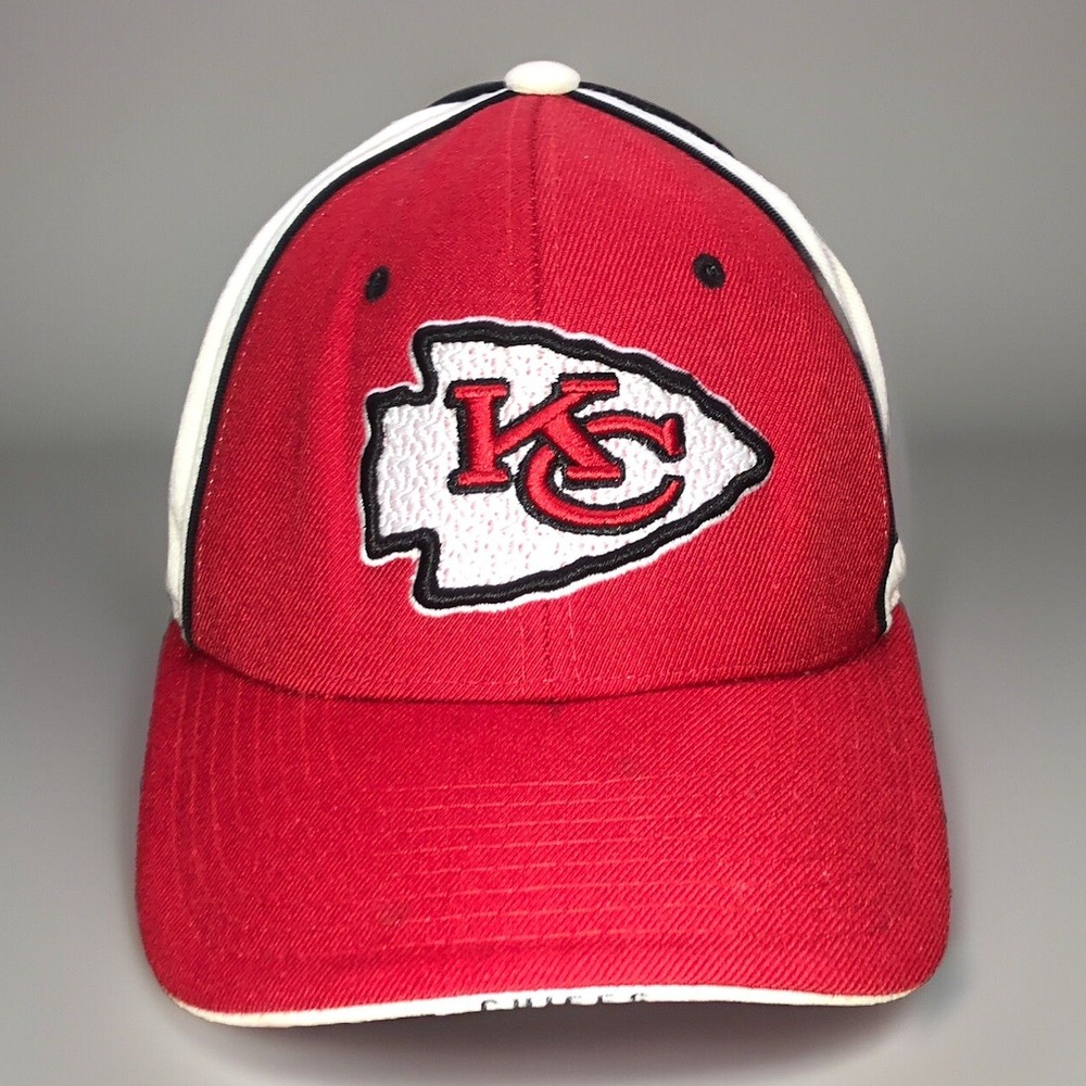 Vintage NFL Kansas City Chiefs LOGO Strapback Hat 90s Reebok NFL Wool Blend Red